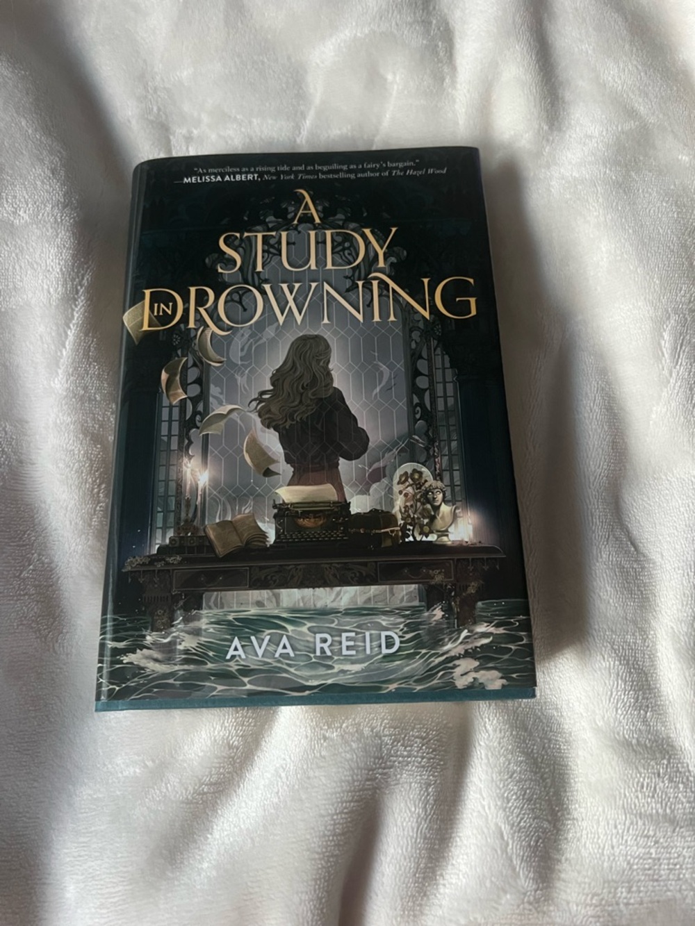 3 FOR $30! A Study in Drowning by Ava Reid - Dark Teal & Gold Hardcover